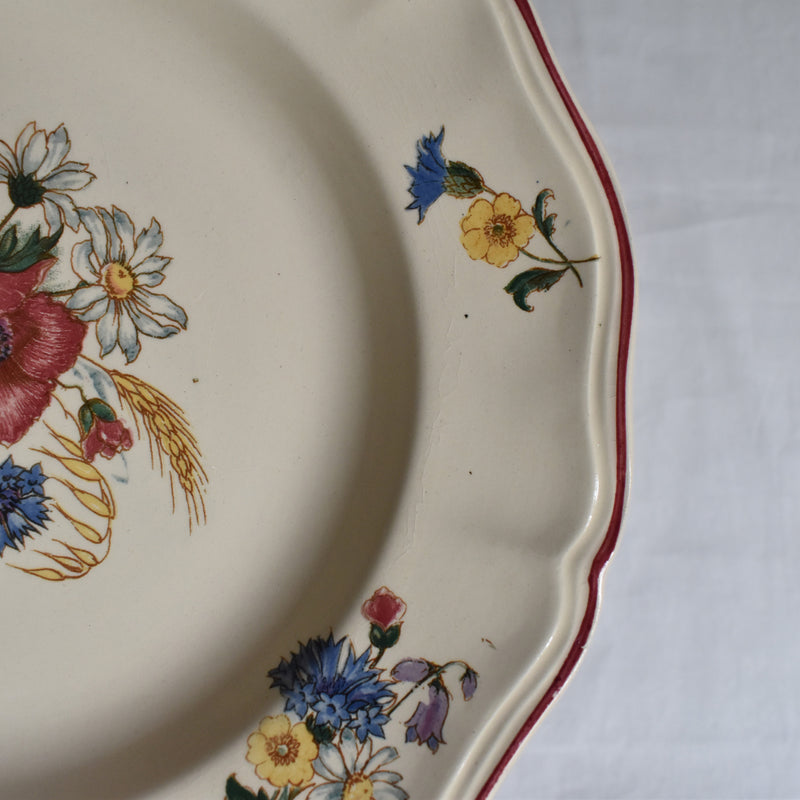 Vintage Deep Plate Digoin & Sarreguemines Agreste A