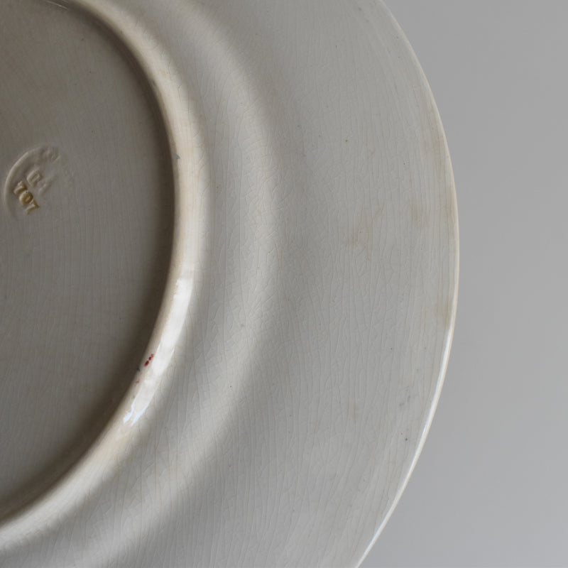 Antique Plate Longwy Carmen D