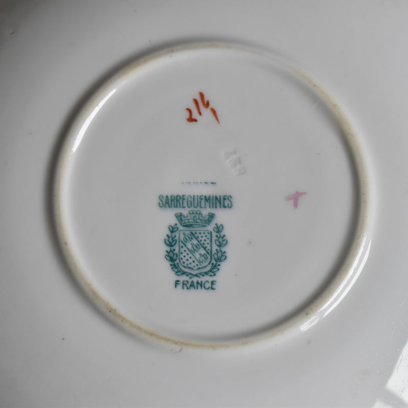 Antique saucer, Sarreguemines Minton 216 B