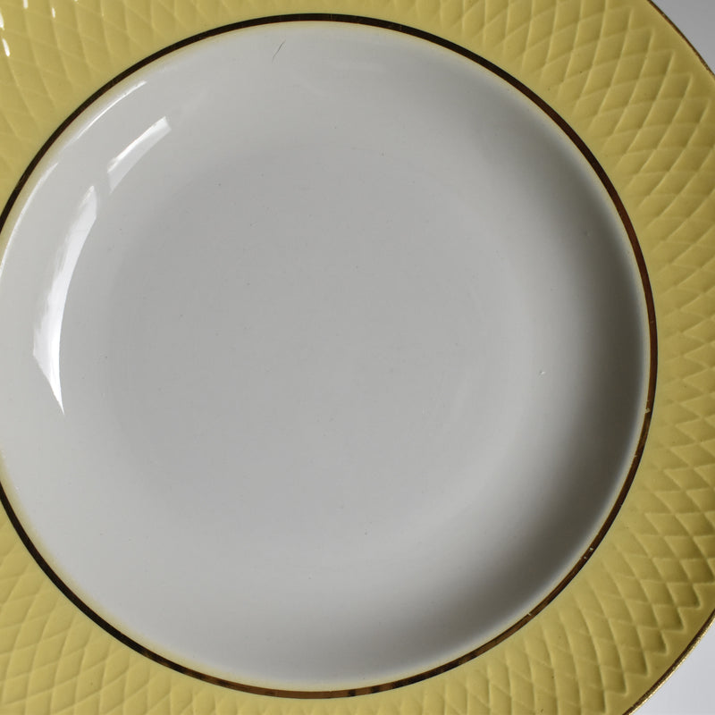 Vintage deep plate, Mulandru, yellow, D