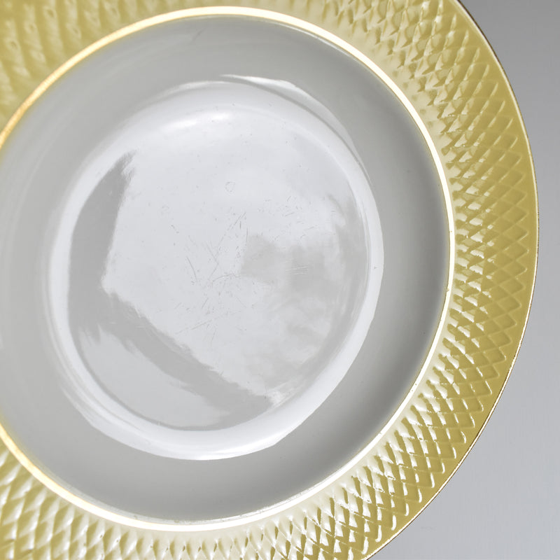 Vintage deep plate, Mulandru, yellow, D