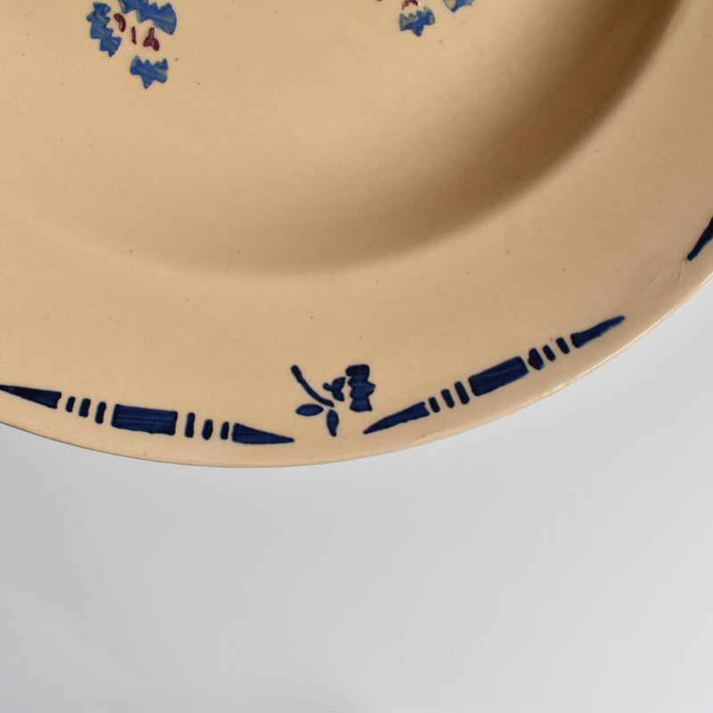 Antique Deep Plate K&G Lunéville Flore D