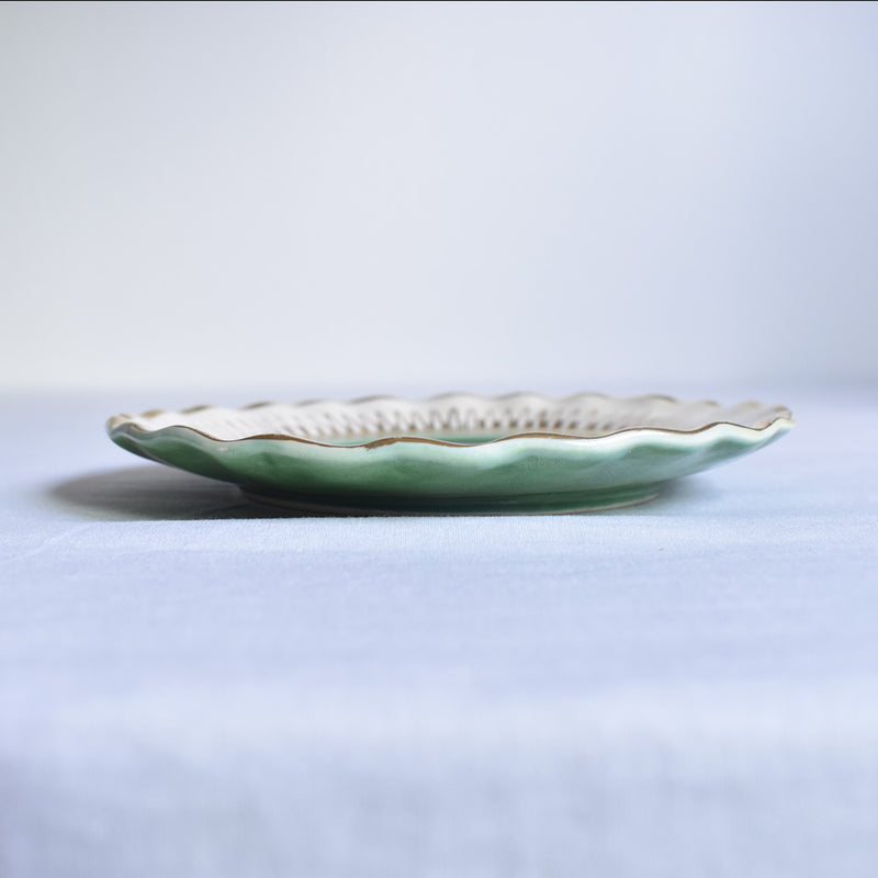 ア.ドラサンヴァル A.Dressinval チョコレートカップソーサー グリーン