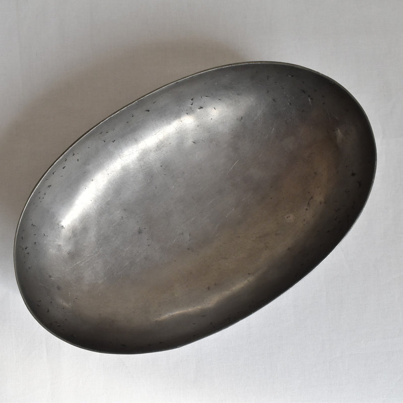 Vintage Pewter Oval Coupe