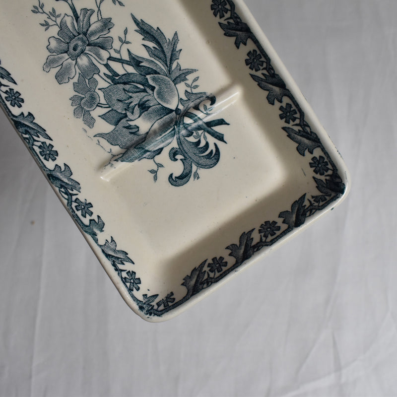 Antique Soap Dish, Saint-Amand, Anémone
