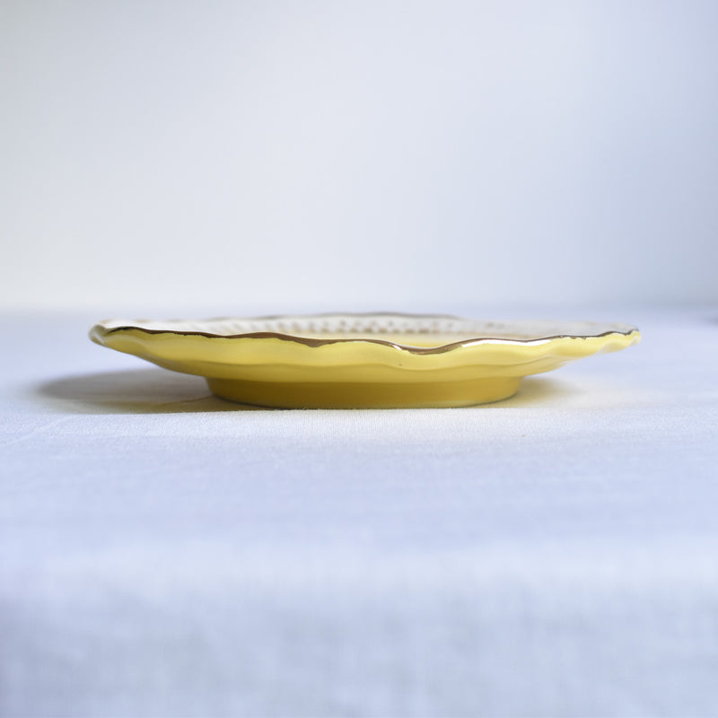 ア.ドラサンヴァル A.Dressinval チョコレートカップソーサー イエロー　A