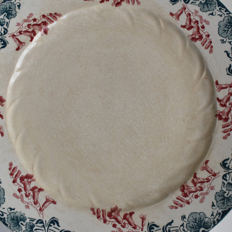 Antique Plate Longwy Carmen D