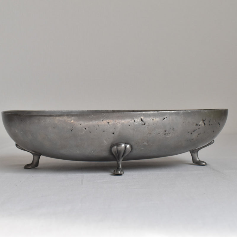 Vintage Pewter Oval Coupe