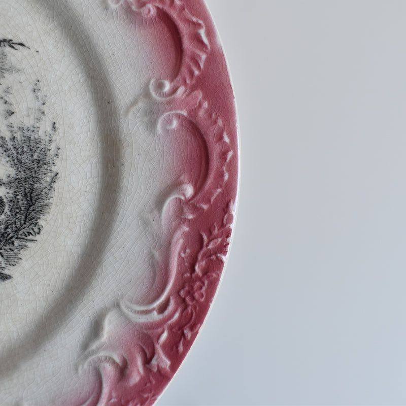 Antique decorative plate F. F. Pécsaux June