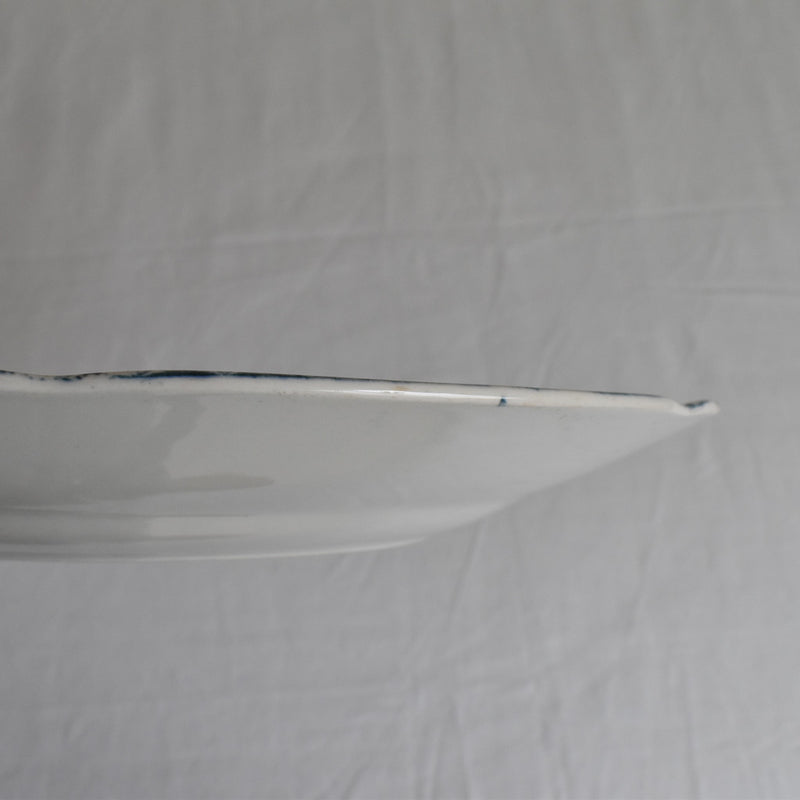 Antique Round Large Plate, Longwy, Muguet (Lily of the Valley) B