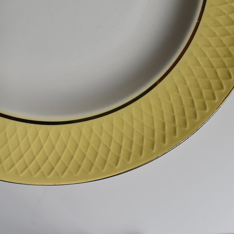 Vintage deep plate, Mulandru, yellow, D