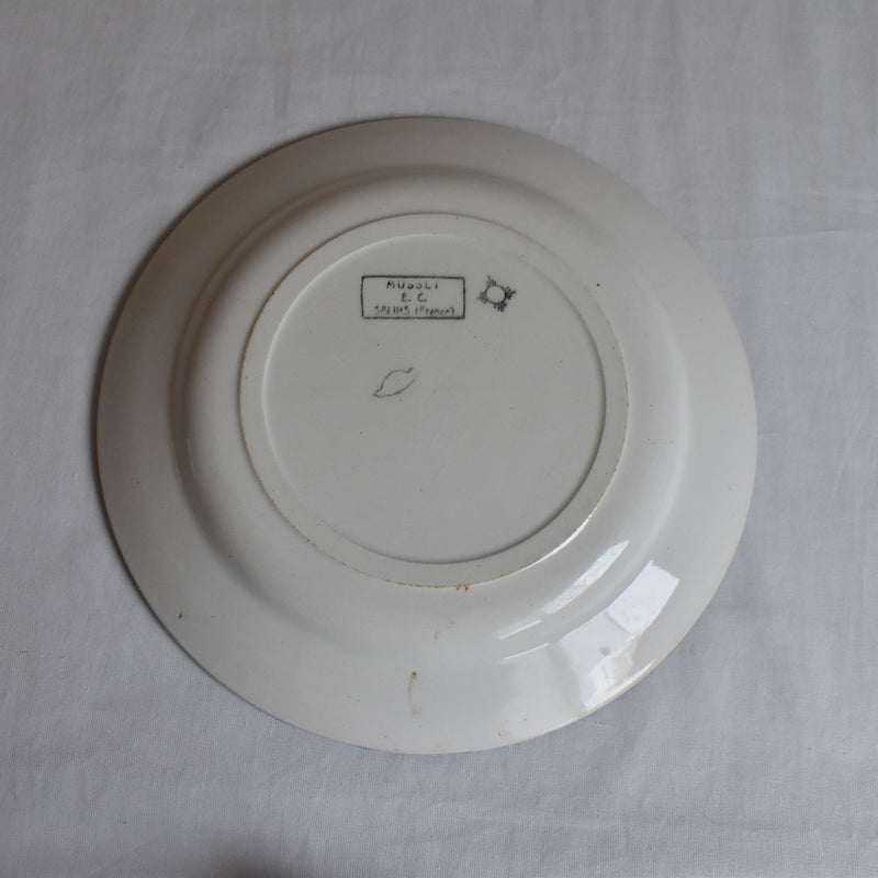 Antique Plate Sarreguemines Musset D