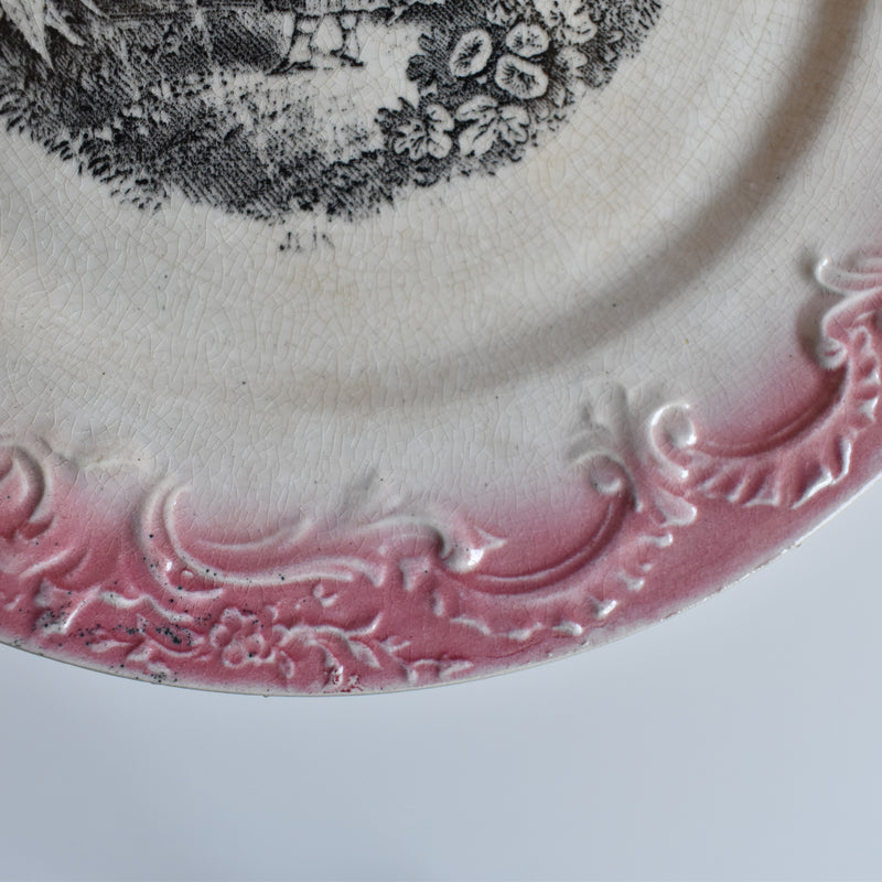 Antique decorative plate F. F. Pécsaux June