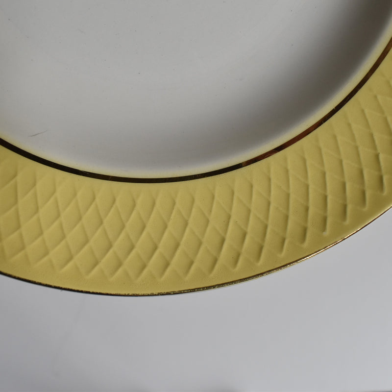 Vintage deep plate, Mulandru, yellow, D