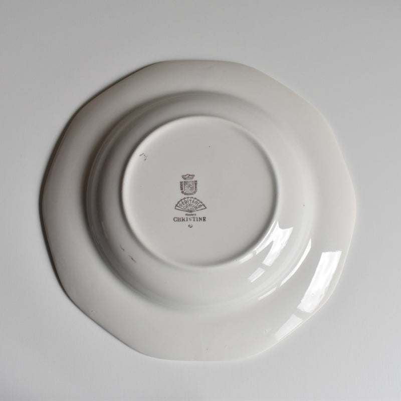 Vintage Deep Plate Digoin & Sarreguemines Christine A
