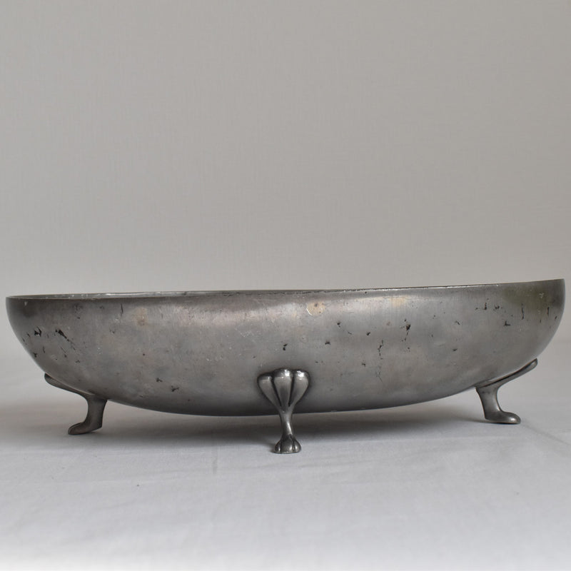 Vintage Pewter Oval Coupe