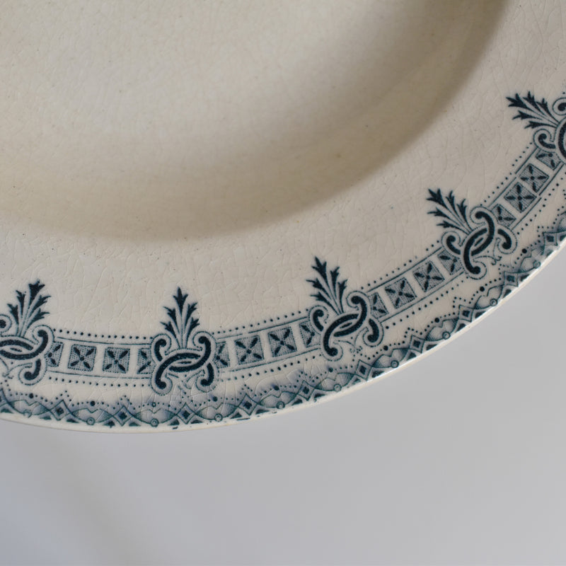Antique deep plate TERRE DE FER Boëtie B