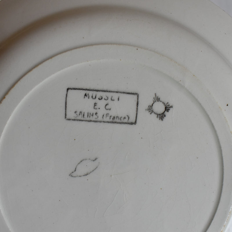 Antique Plate Sarreguemines Musset D
