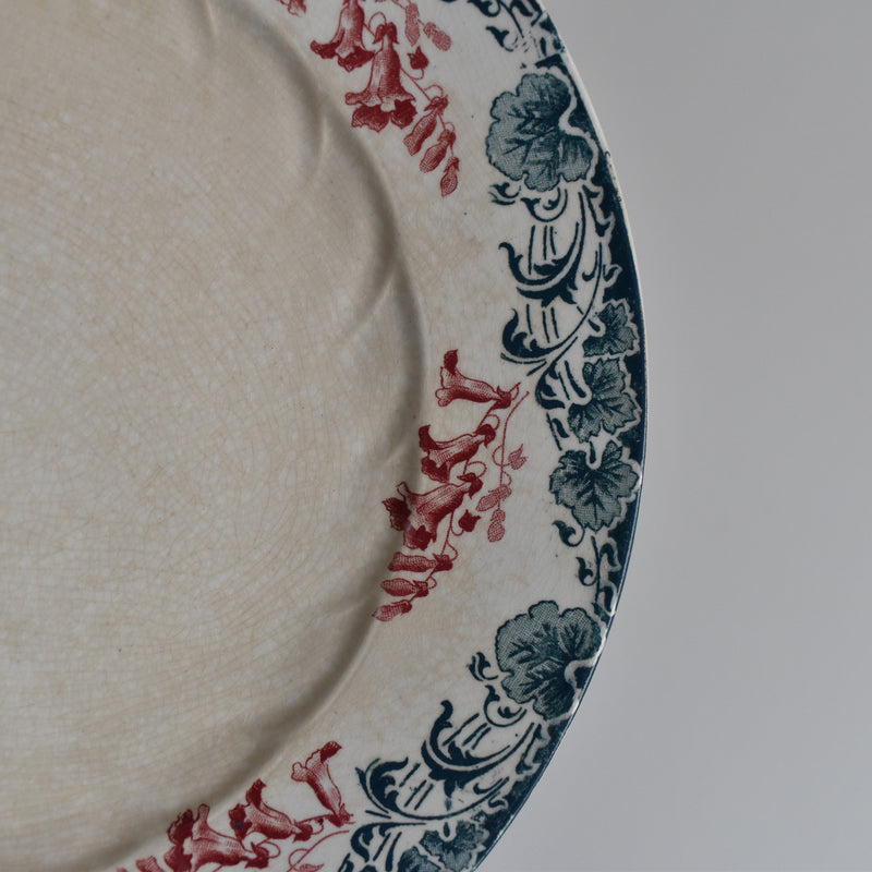 Antique Plate Longwy Carmen D