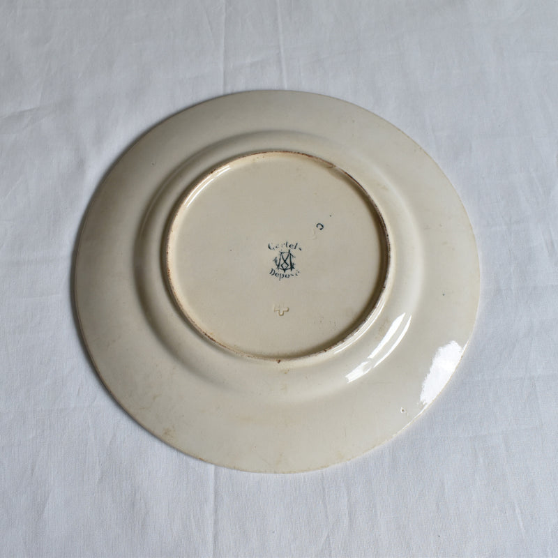 Antique Plate: Creil et Montereau "Cartel"
