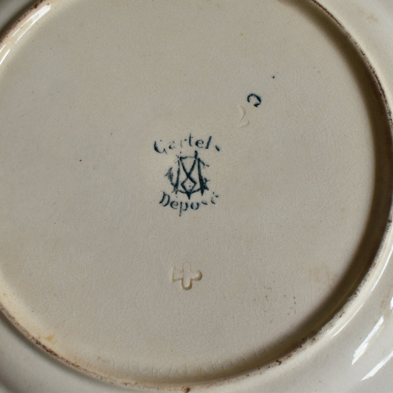 Antique Plate: Creil et Montereau "Cartel"