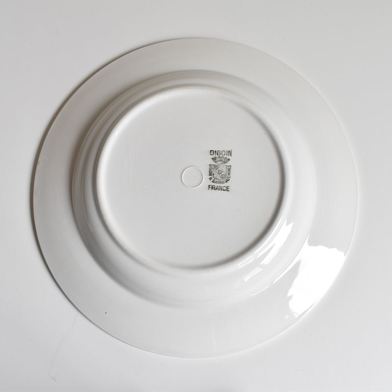 Vintage Deep Plate, Digoin & Sarreguemines, Vert