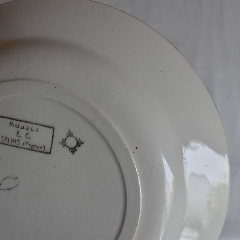 Antique Plate Sarreguemines Musset D