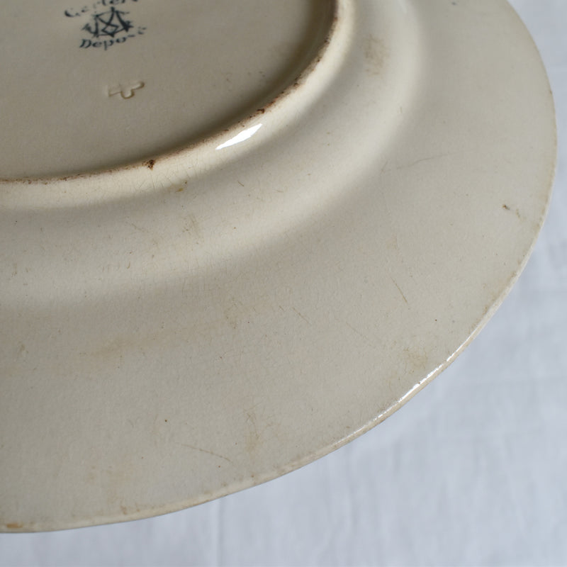 Antique Plate: Creil et Montereau "Cartel"