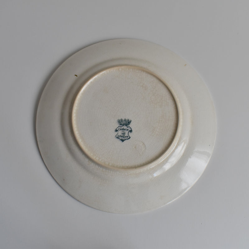 Antique Plate: Longwy "Carmen" E
