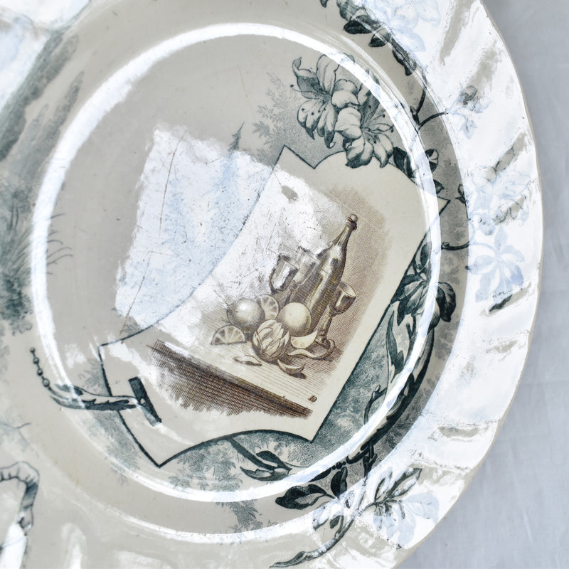 Antique Plate: Creil et Montereau "Cartel"