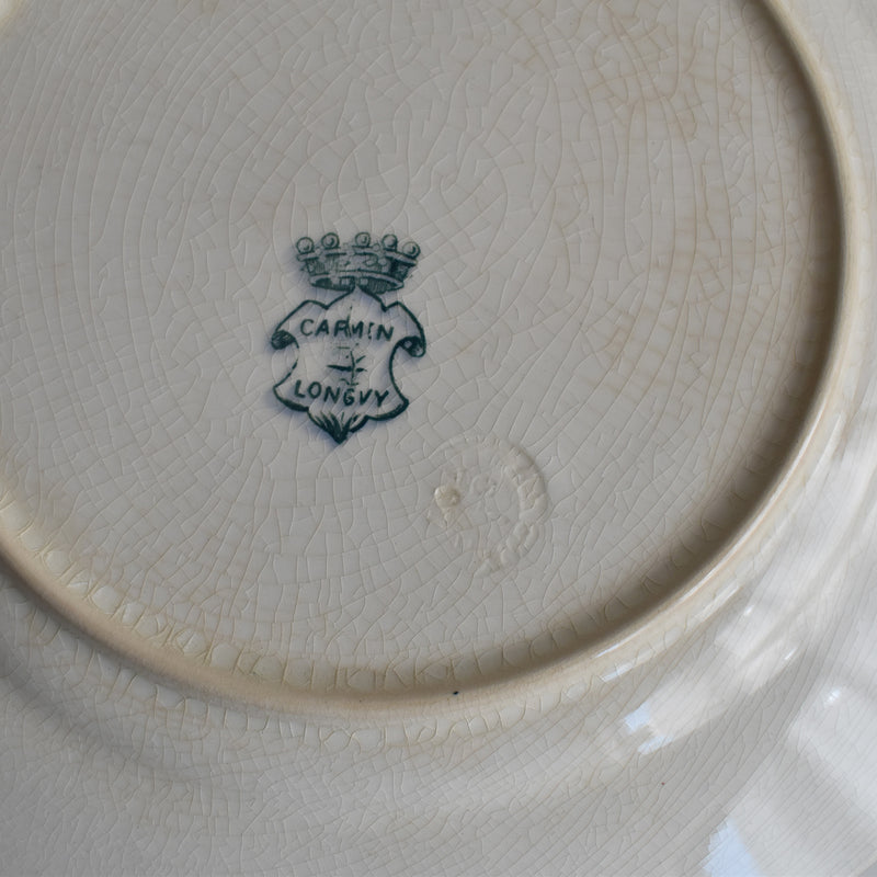Antique Plate: Longwy "Carmen" E