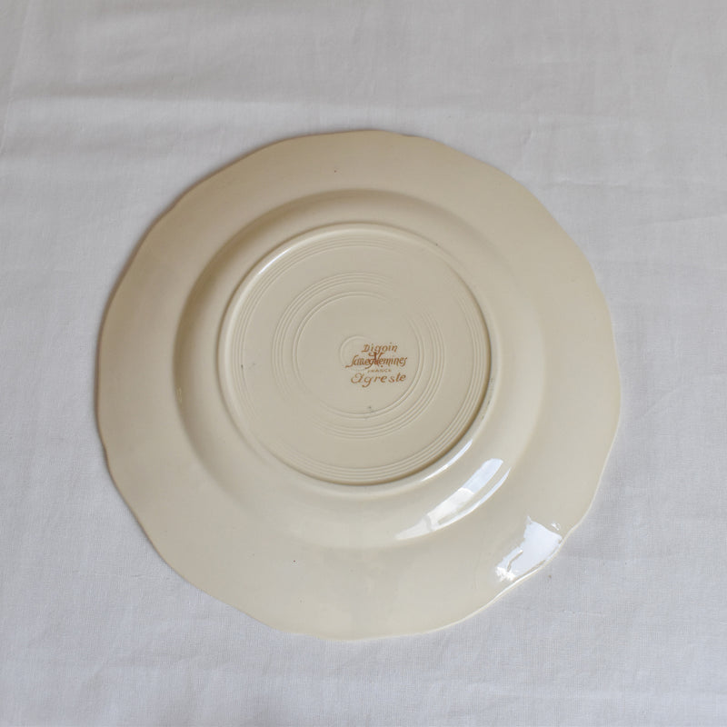 Vintage Plate 23cm Digoin & Sarreguemines Agreste B