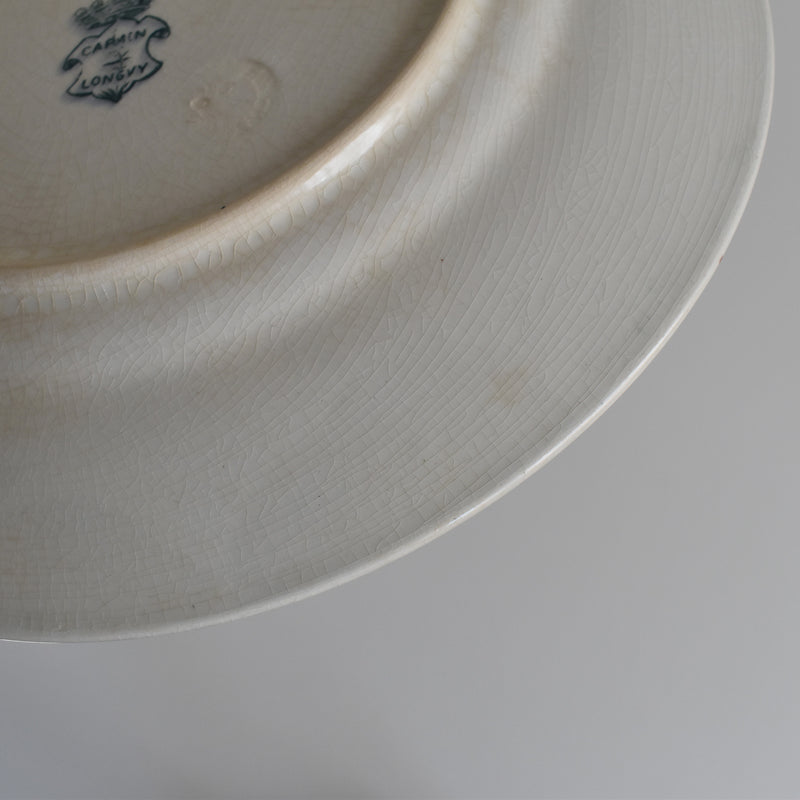 Antique Plate: Longwy "Carmen" E