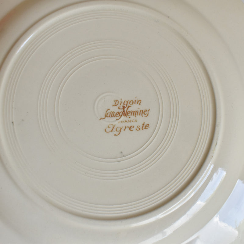 Vintage Plate 23cm Digoin & Sarreguemines Agreste B