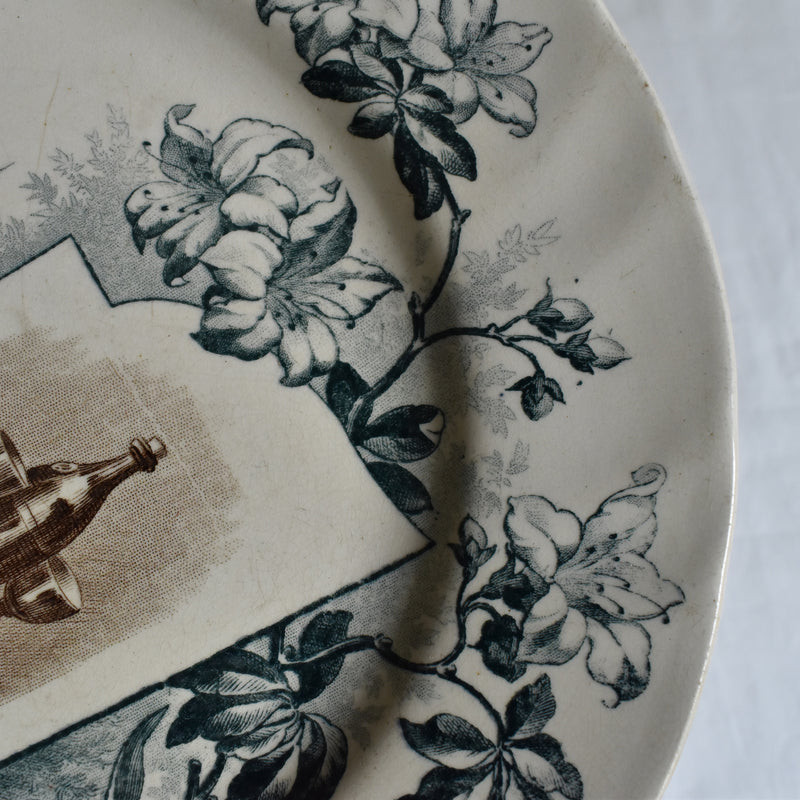 Antique Plate: Creil et Montereau "Cartel"