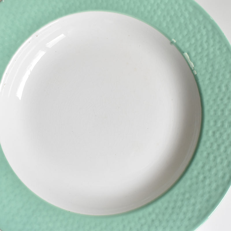 Vintage Deep Plate, Digoin & Sarreguemines, Vert