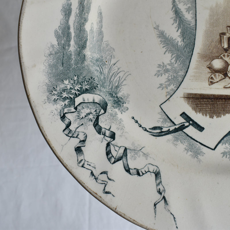 Antique Plate: Creil et Montereau "Cartel"