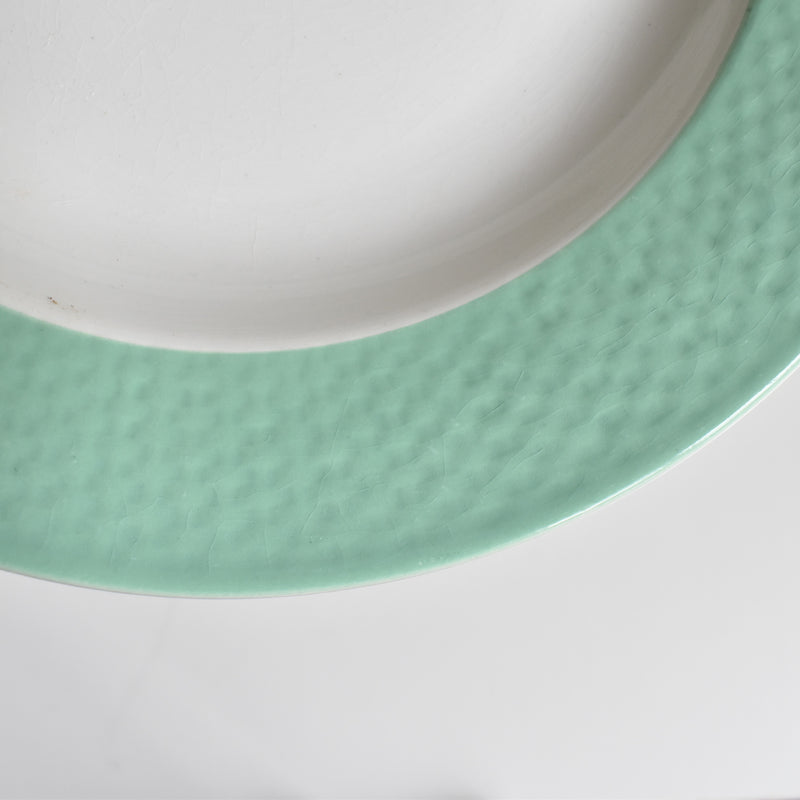 Vintage Deep Plate, Digoin & Sarreguemines, Vert