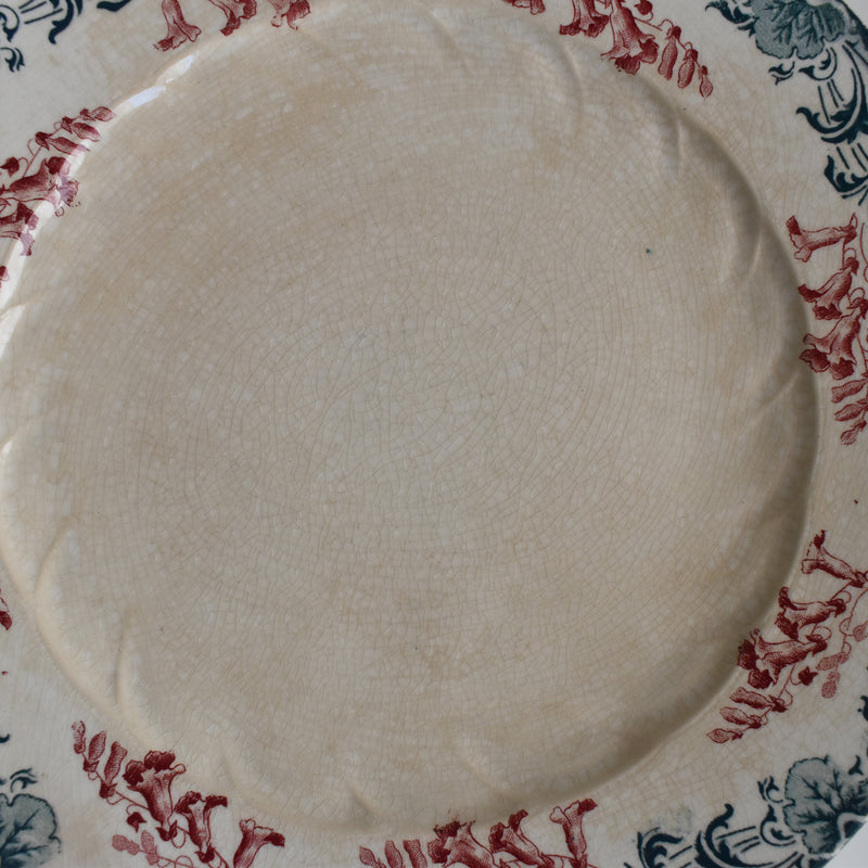 Antique Plate: Longwy "Carmen" E