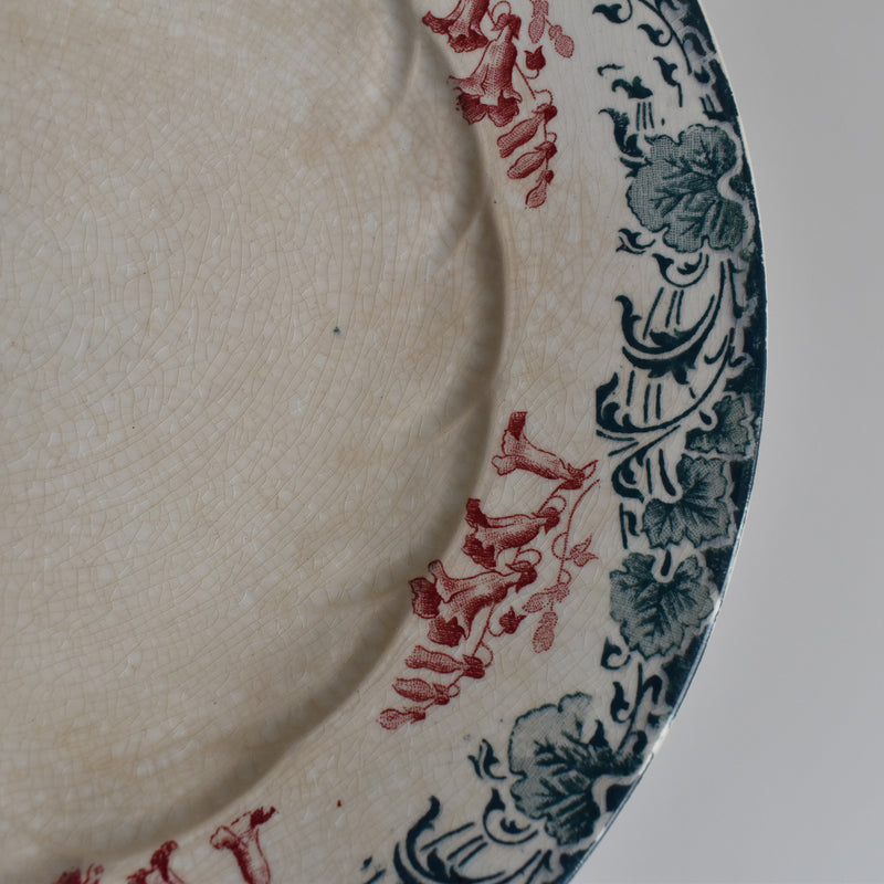 Antique Plate: Longwy "Carmen" E