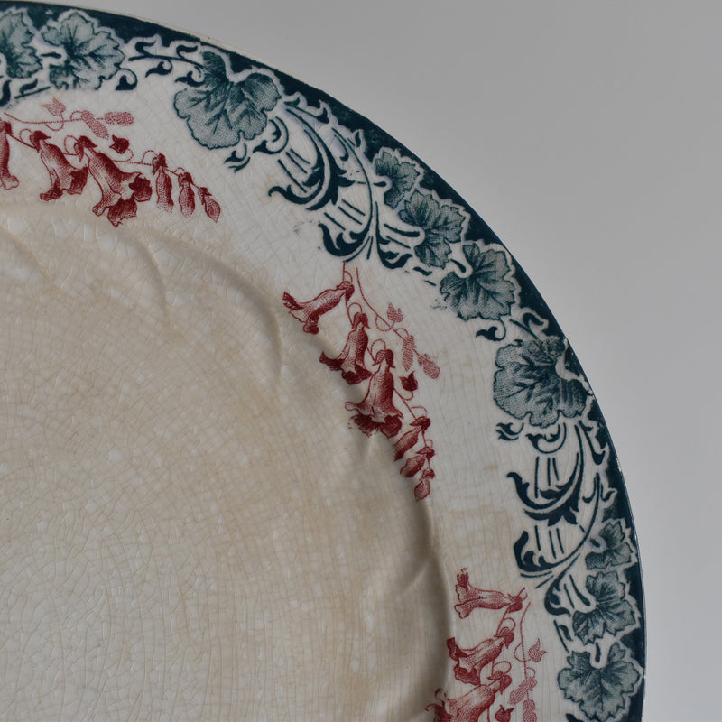 Antique Plate: Longwy "Carmen" E