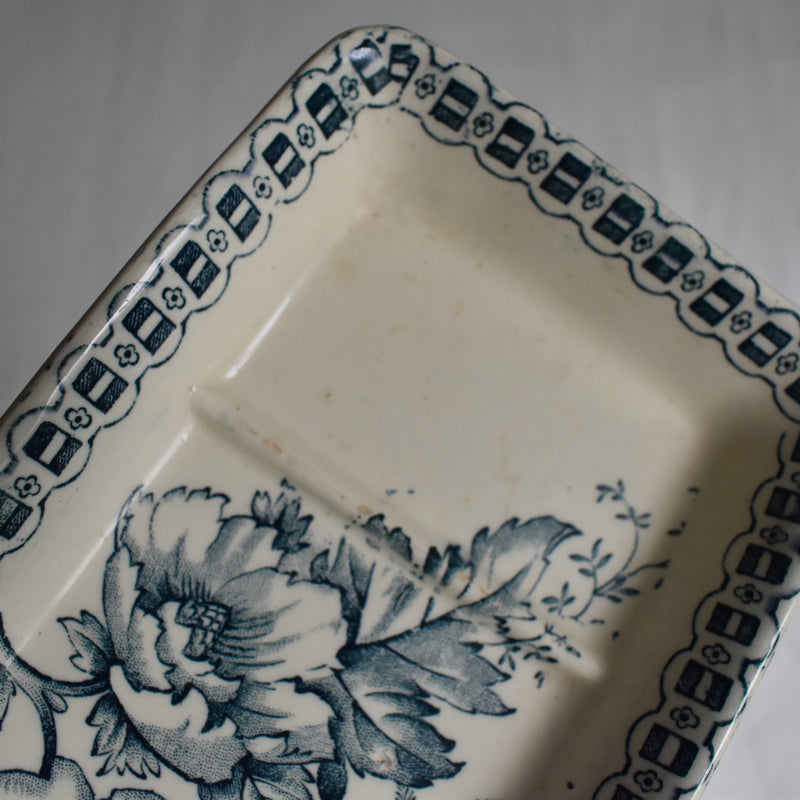 アンティークソープディッシュ サンタマン Rose Trémière