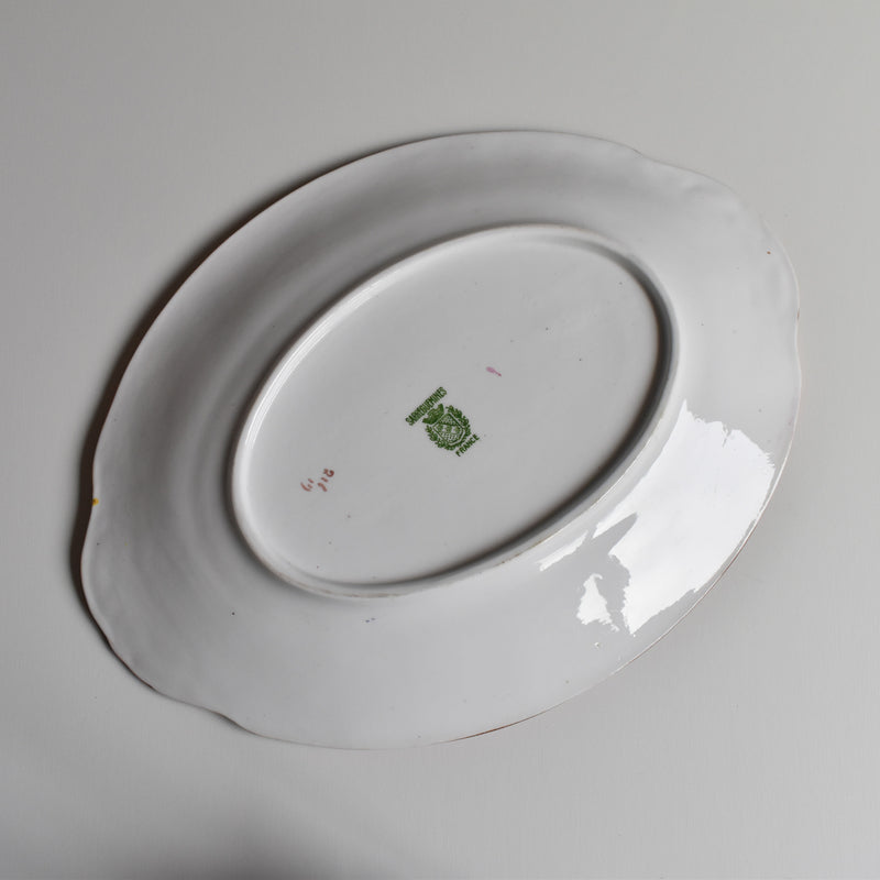 Antique oval platter Sarreguemines Minton