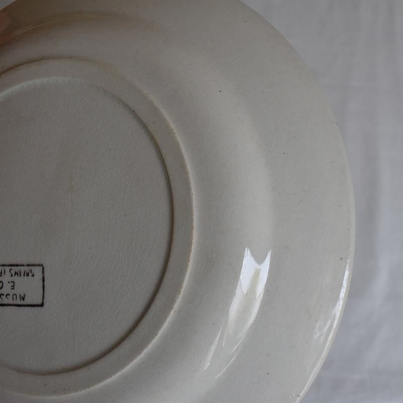 Antique Plate Sarreguemines Moustiers E