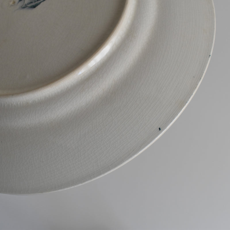 Antique Plate Longwy Carmen F