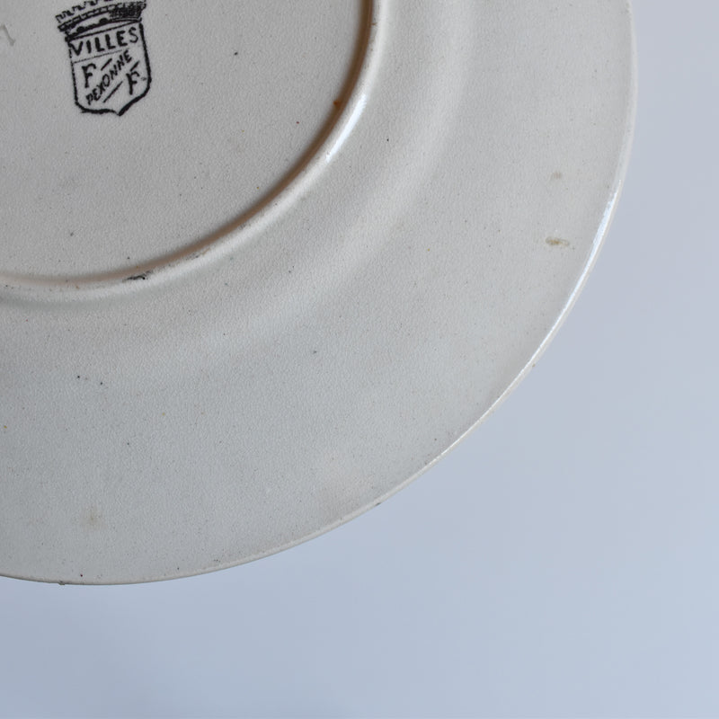 Antique Decorative Plate, FF Pequignot, Lyon A