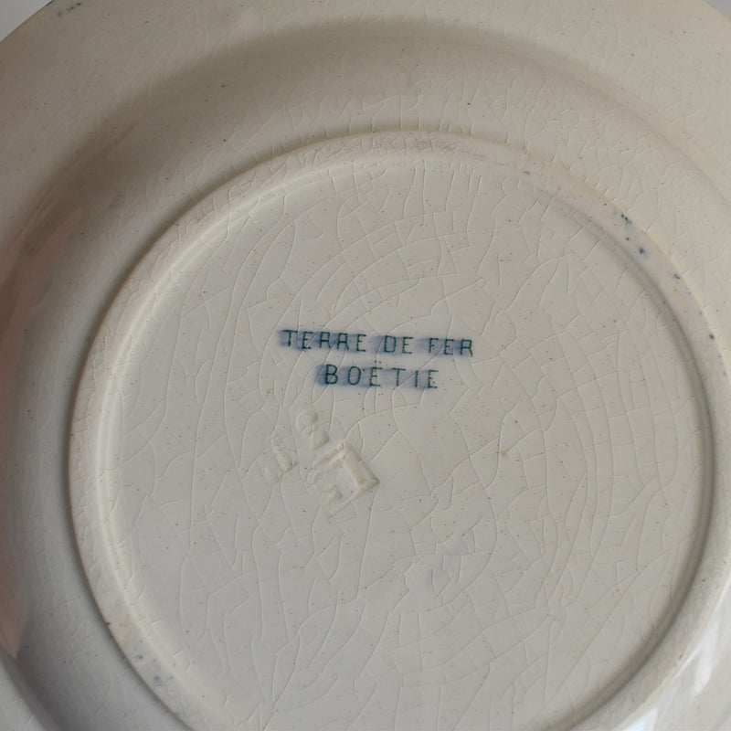 Antique deep plate TERRE DE FER Boëtie D