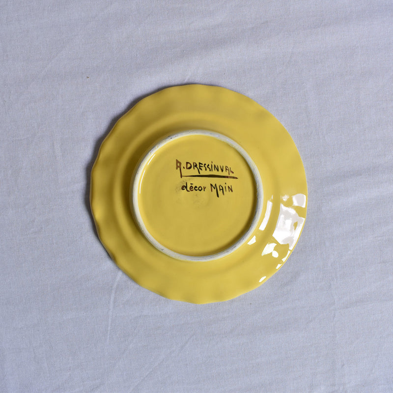 ア.ドラサンヴァル A.Dressinval チョコレートカップソーサー イエロー　A