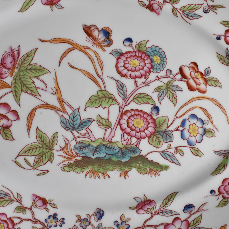 Antique oval platter Sarreguemines Minton