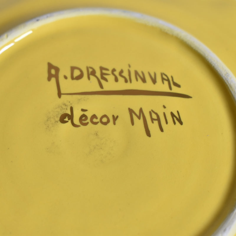 ア.ドラサンヴァル A.Dressinval チョコレートカップソーサー イエロー　A